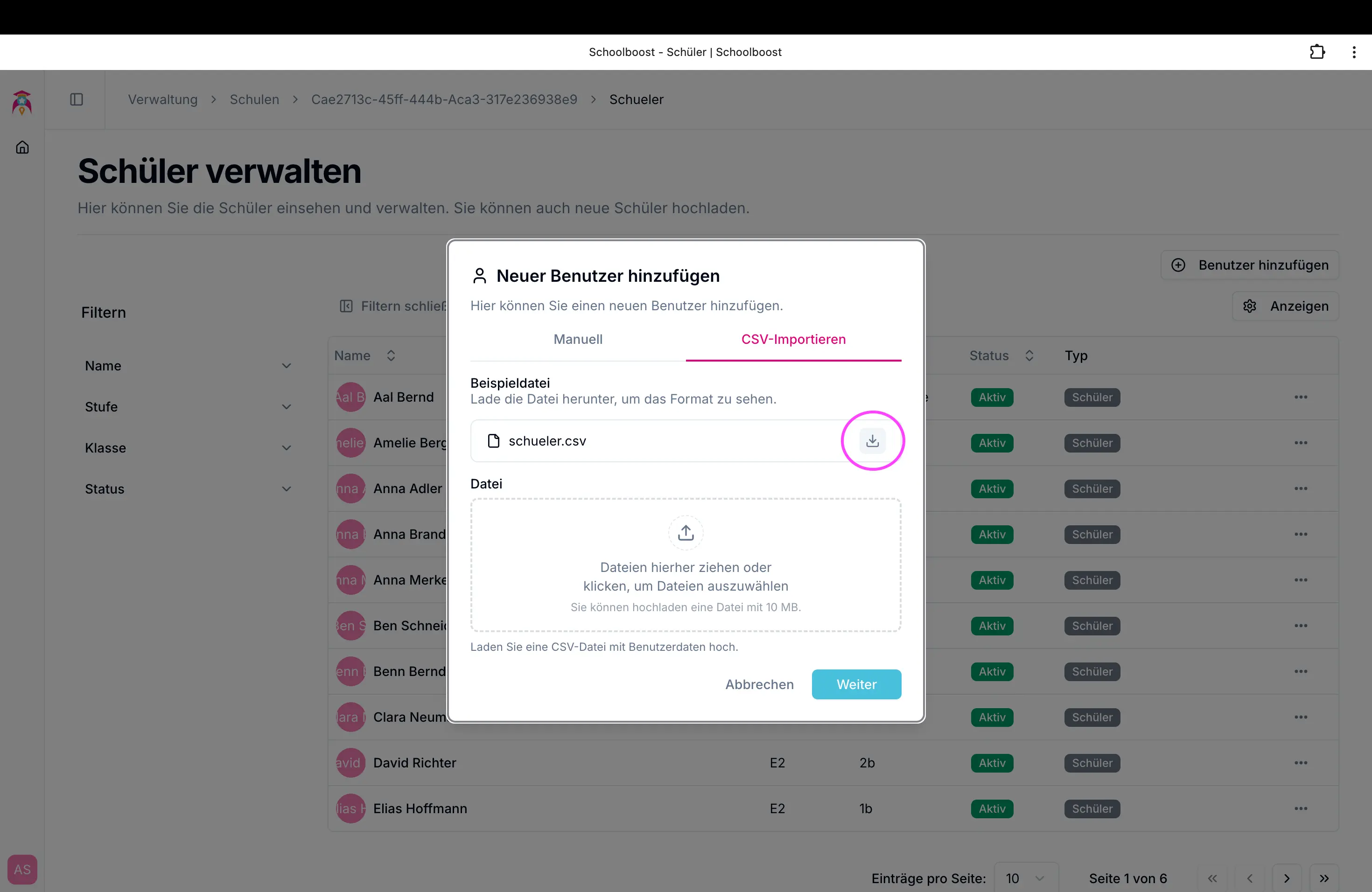 CSV Download