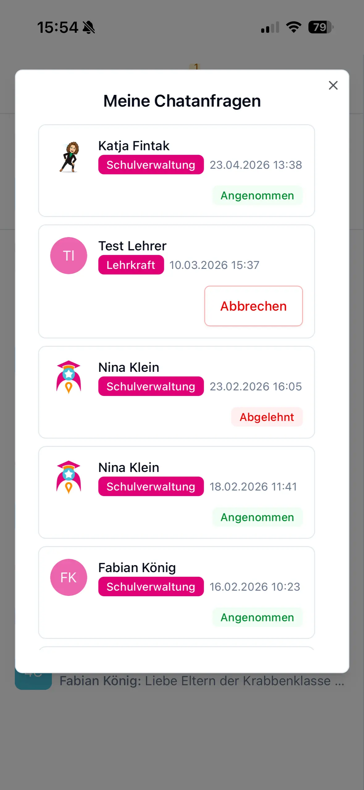 Chat-Anfragen ansehen
