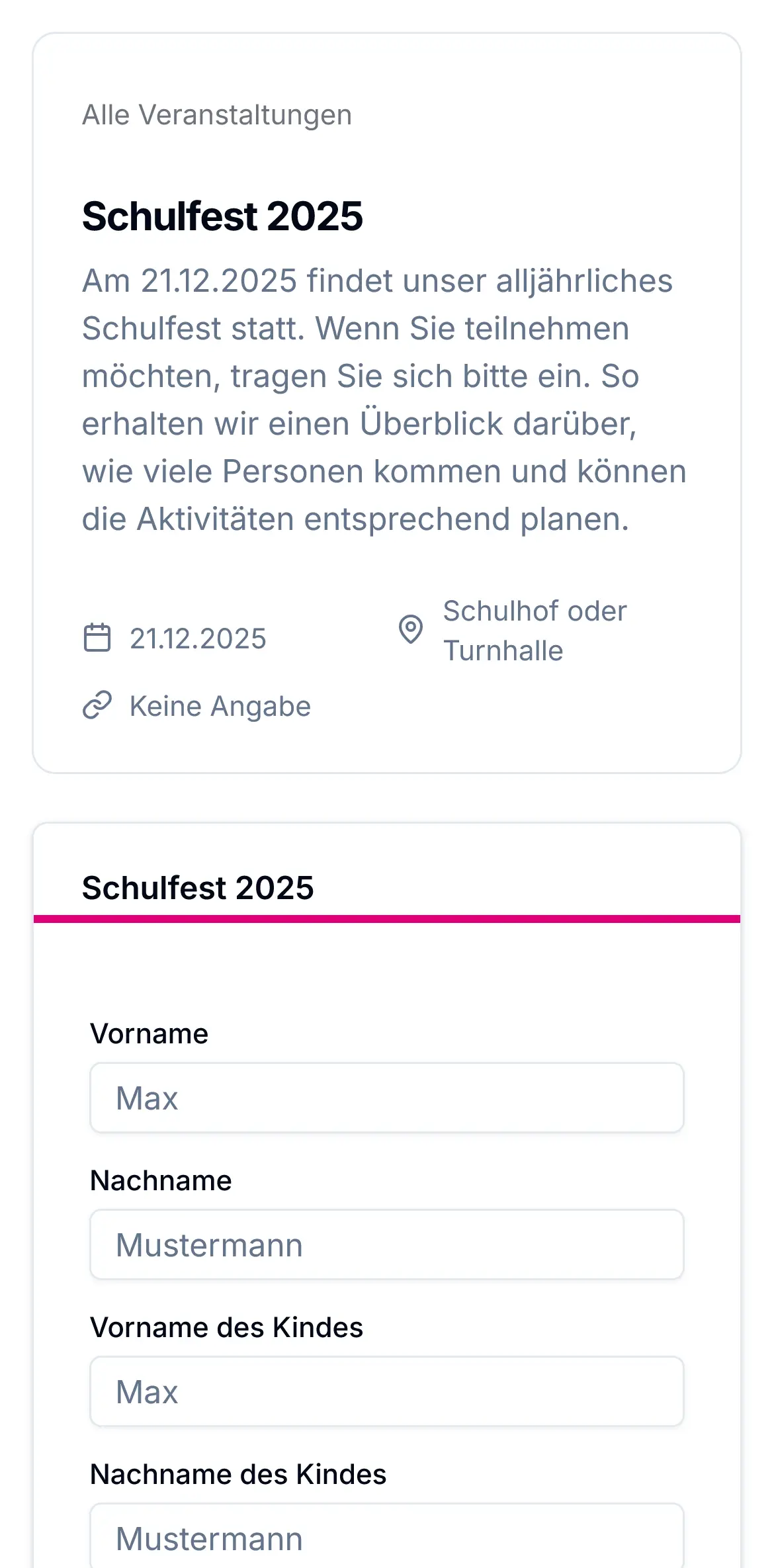 Link geöffnet