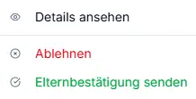 Menü Krankmeldungen