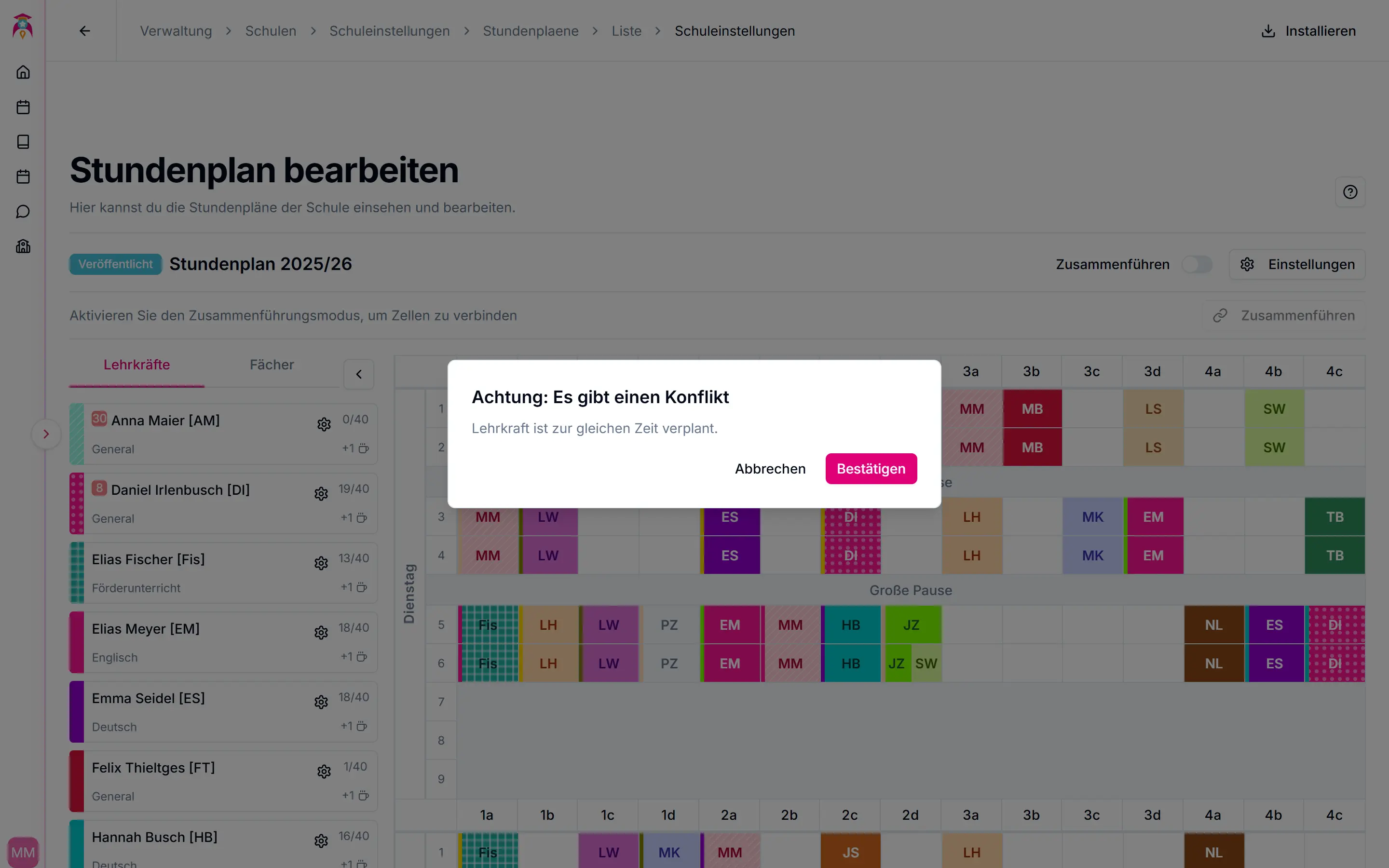 Konfliktmeldung